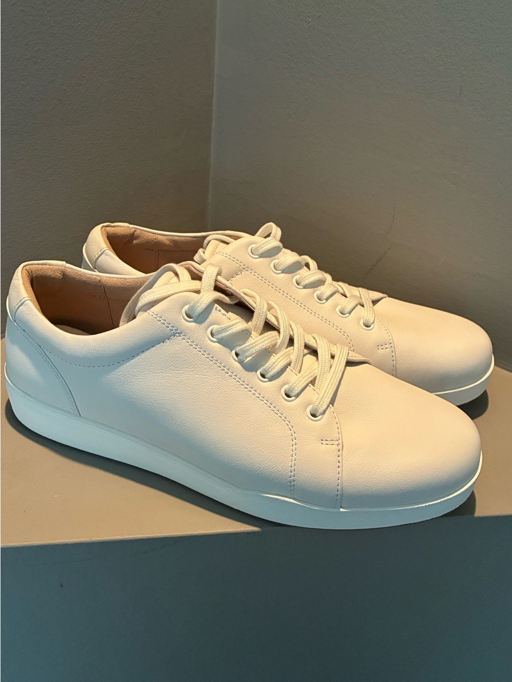ABEO White leather sneakers